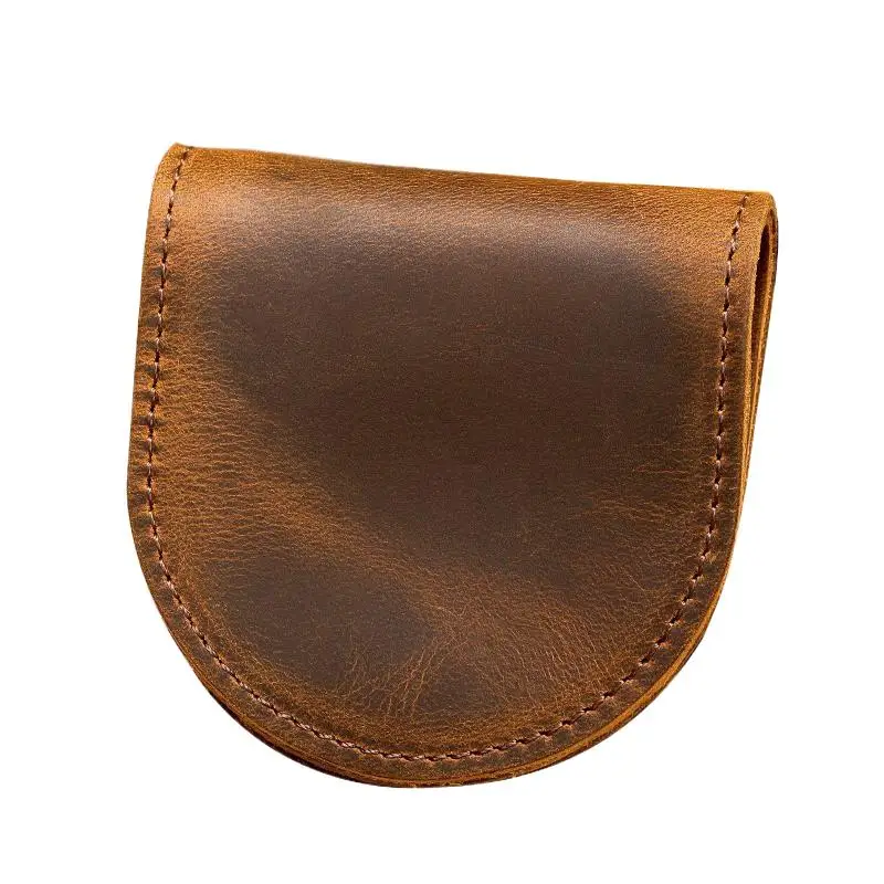 Kleine Echtleder-Münzbörse für Damen, Mini-Geldbörsen für Kinder, Geldklammer mit Verschluss, Clutch-Hobo-Taschen, Geschenkbeutel für Herren, Neue Handarbeit – Detail 6