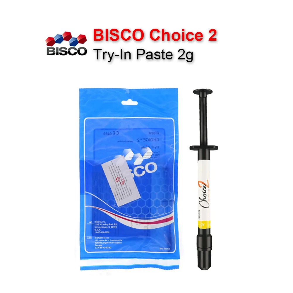 BISCO Choice 2 Water Soluble Try-In Paste 2g Dental Restorative Consumable Porcelain Ceramic Veneer Resin Cement Shade Preview