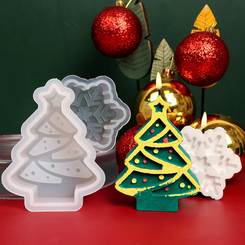 New Christmas Multi Shapes Snowflake Pendant Silicone Mold Hanging Epoxy Resin Mould For DIY Christmas Tree Decor Jewelry Making