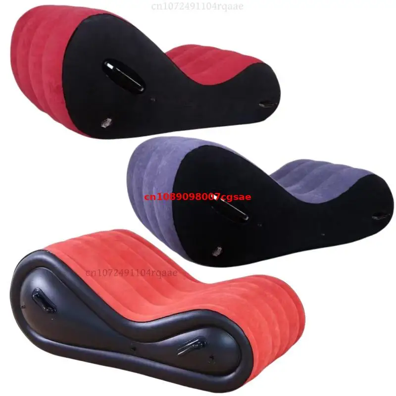 سرير أريكة حديث كبير قابل للطي مع ذراع - أريكة سفر قابلة للنفخ للتخييم على الشاطئ والحديقة الخارجية، أثاث الفندق/المنزل، محمول #6