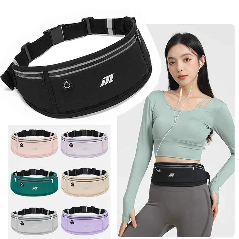 

Outdoor Sports Waist Bag Reflective Strip Waist Bag Mobile Phone Cycling Fitness Running Waist Bag with Adjustable Elastic Strap