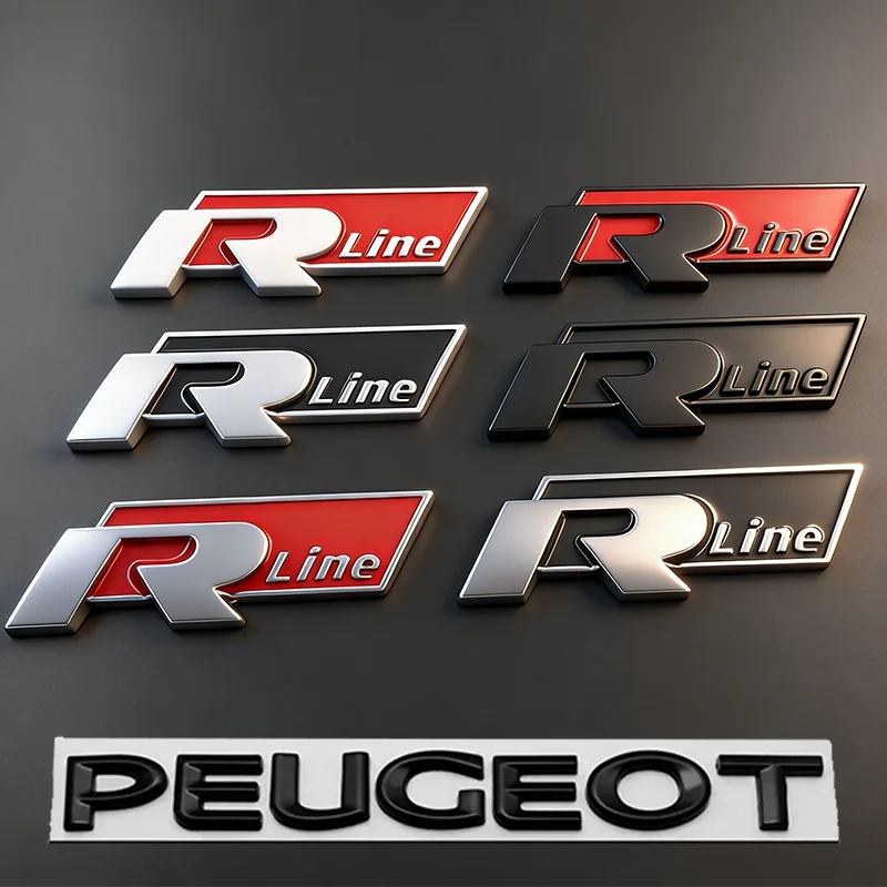 3D Metall R-Logo Aufkleber Auto Heckklappen-Emblem Aufkleber für VW GTI Polo Passat B8 Golf MK6 MK7 Tiguan Jetta Beetle CC ID.3 B6 – Detail 1