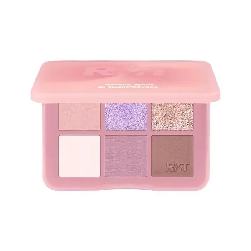 Paleta Cieni do Powiek RMT 6 Kolorów Długotrwała Łatwa w Aplikacji Matowa Perłowa Brokatowa Paleta do Codziennego Makijażu Smokey
