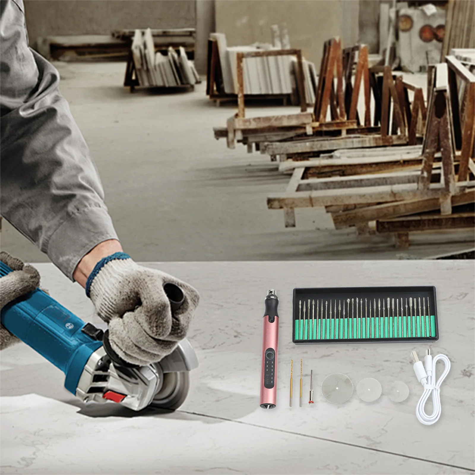 Efficient Enhanced Mobility Cordless Electric Rotary Tool Battery Display Function Intelligent Overload Protection