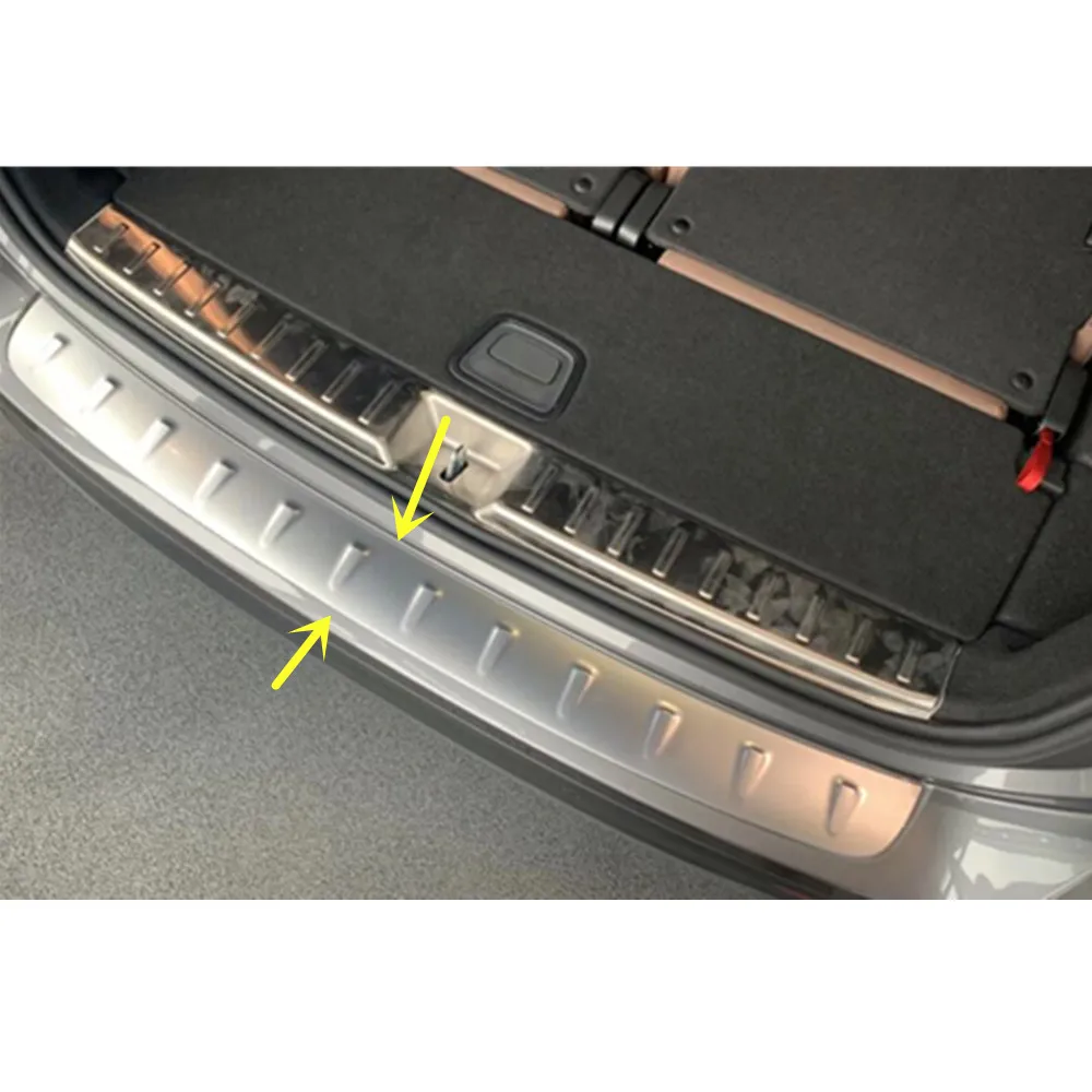 Steel Rear Pedal Door Scuff Plate Frame For Mercedes Benz GLB Class W247 X247 2019 2020 2021 2022 2023 Outside Threshold Trunk