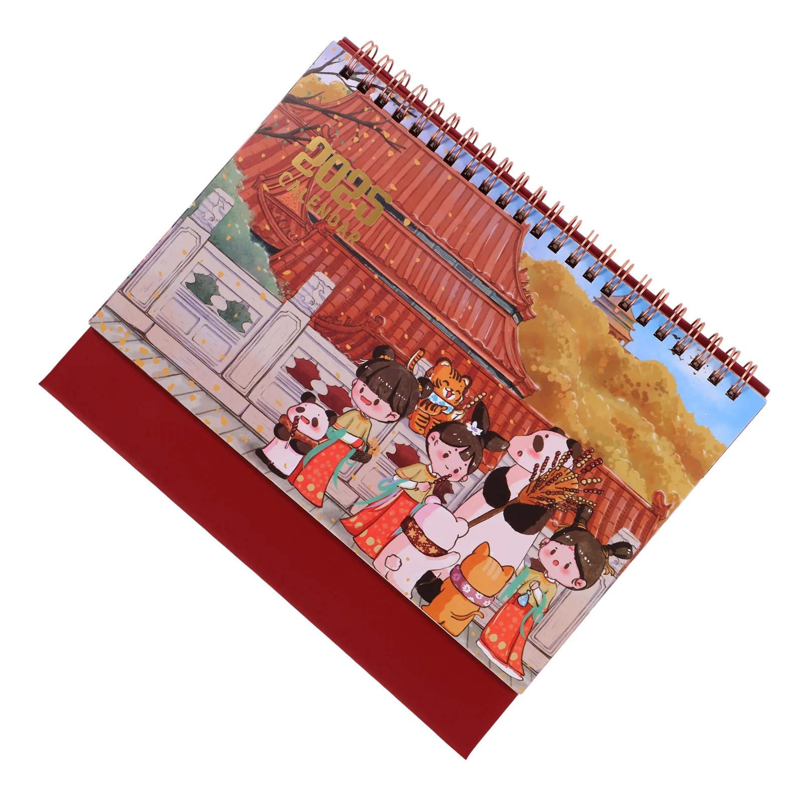 

2025 Desk Calendar The Page Chinese New Year Carlandar Paper Office Monthly Creative Coil Classroom Small