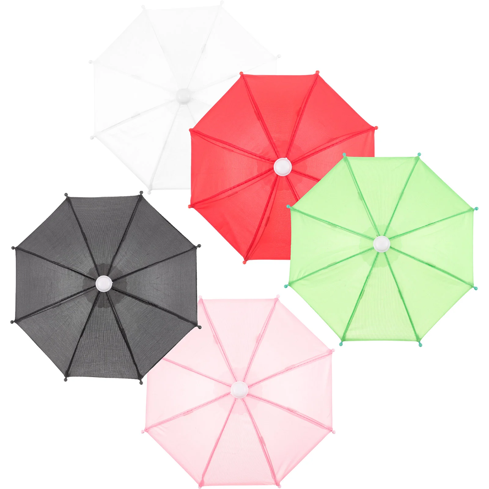 

5 Pcs 18-inch Accessories Small Umbrella 43cm Shafu Toy Matching Props 5pcs Tabletop Decor Beach