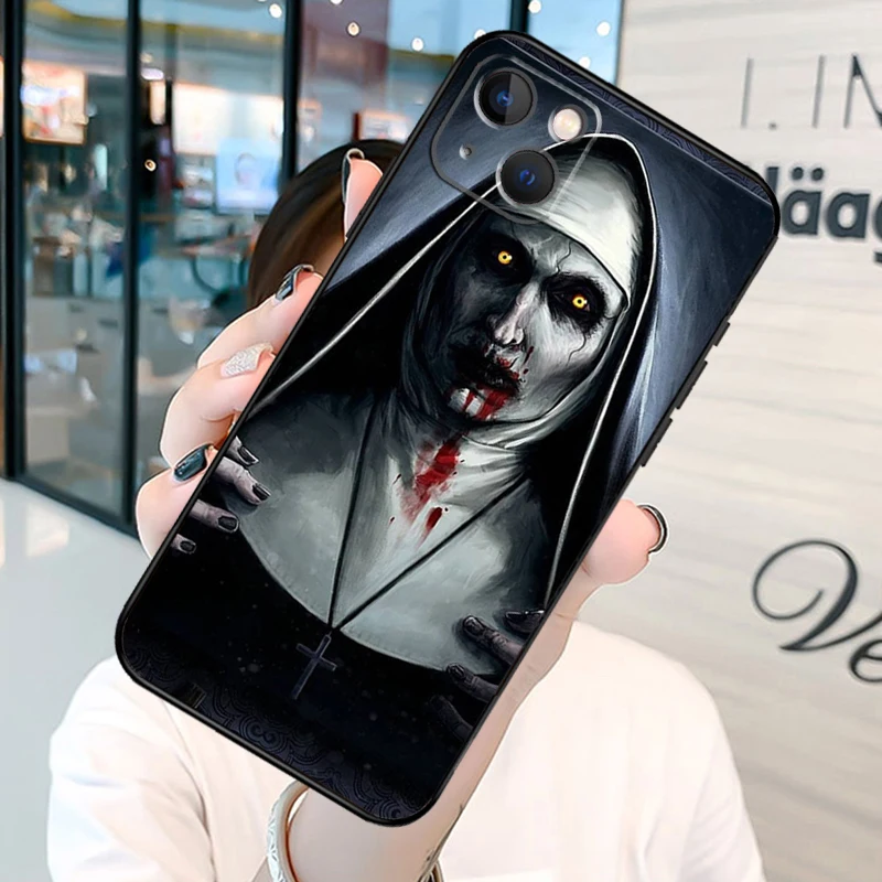 The Nun Valak Horror Phone Case For iPhone 13 12 Mini 11 14 15 Pro Max SE 2020 7 8 Plus X XS Max XR Cover Shell