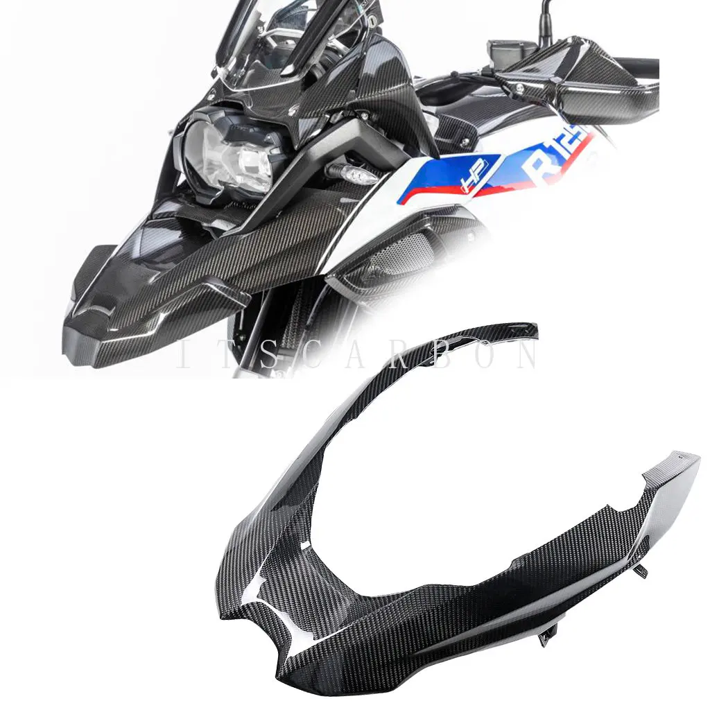 Motorcycle Accessories Dry Carbon Fiber Front Beak Cover Part Kits For BMW R1200 R1250 GS 2017 2018 2019 2020 2021 2022