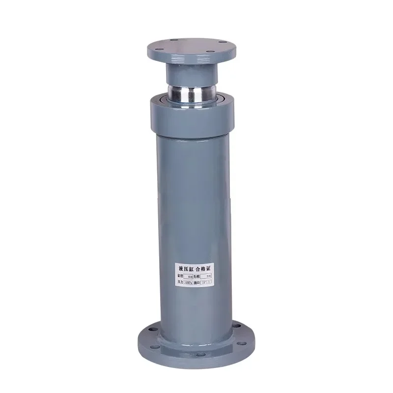 Double-acting/single-acting miniature hydraulic cylinders, 100mm bore,200mm stroke,flange-mounted heavy-duty hydraulic cylinders