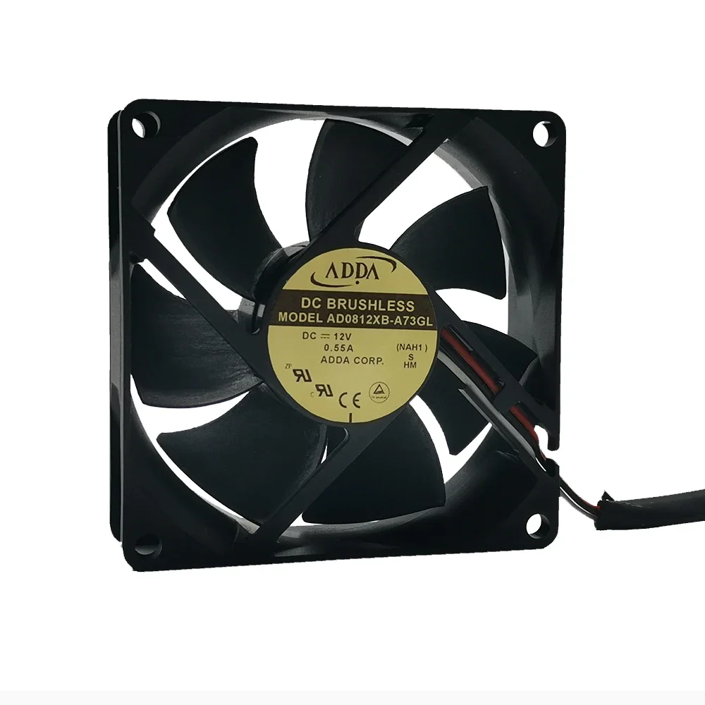 New and original Taiwan ADDA 8025 12V 0.55a 3-wire AD0812XB-A73GL high wind chassis fan