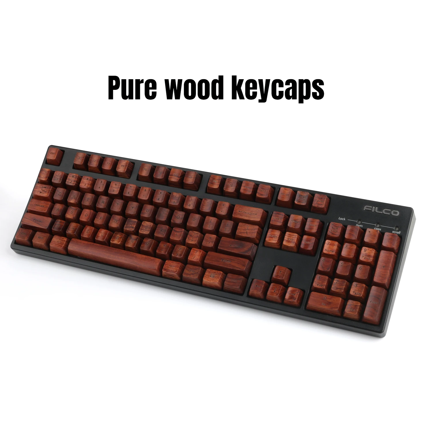 Walunt Rosewood Beech Wood Handmade Keycap OEM Profile For Mechanical Keyboard Custom Keycaps for 61/87/104