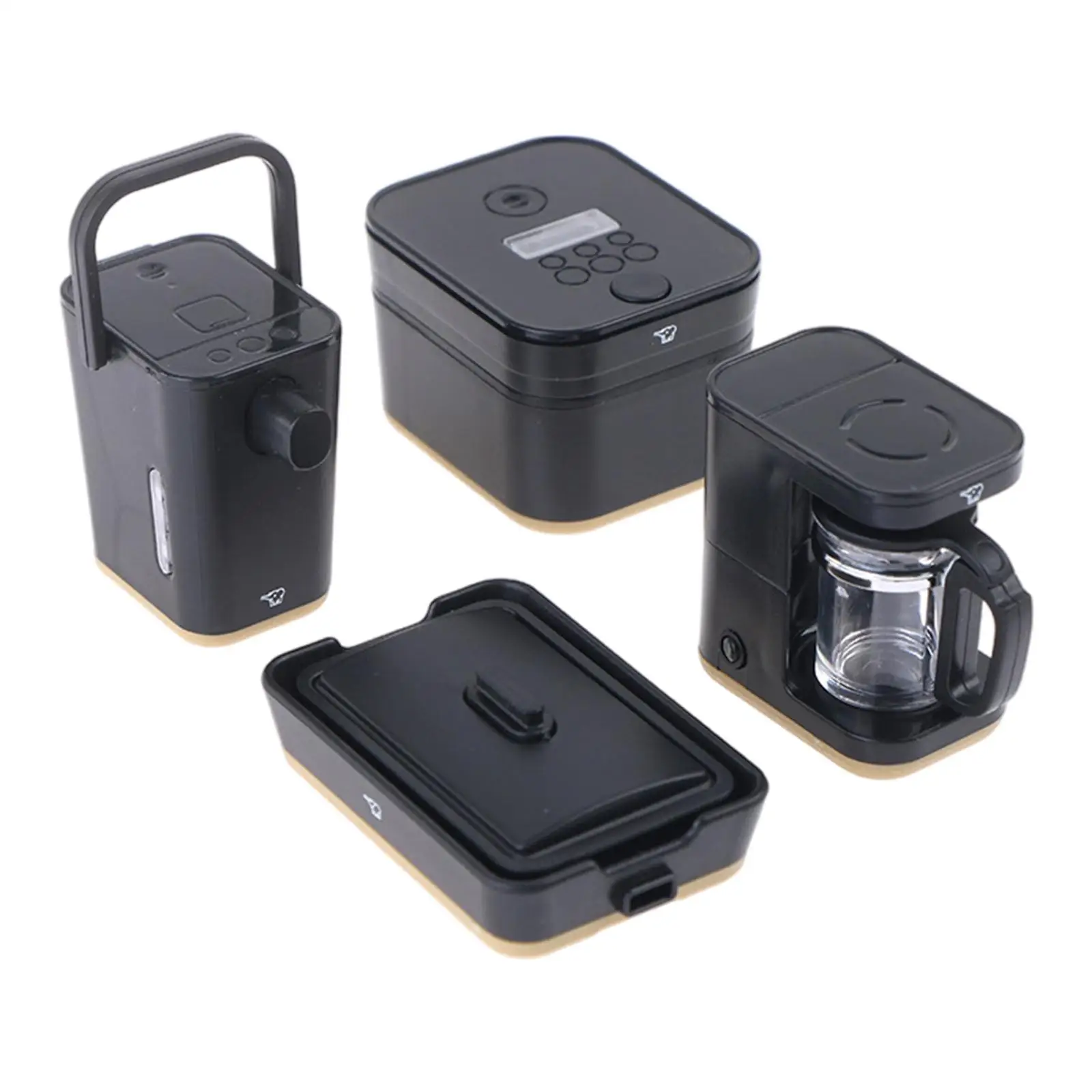 Mini muebles para casa de muñecas, juego de juguetes, accesorios para casa de muñecas, regalos, dispensador de agua, máquina de café para decoración de muebles de cocina, 1/12