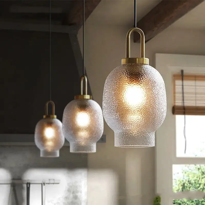 Modern Glass Pendant Lamps Loft Kitchen Island Hanging Light for Living Room Restaurant Bar Home Decoration Fixture Industrial