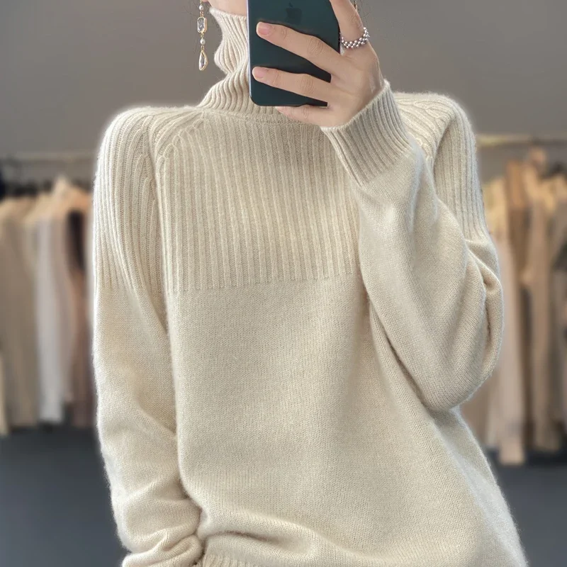 Women's Sweater Turtleneck Trending Sweater 2024 New Fashion Top Autumn and Winter Korean Pullover Women's Pullover Knitwear