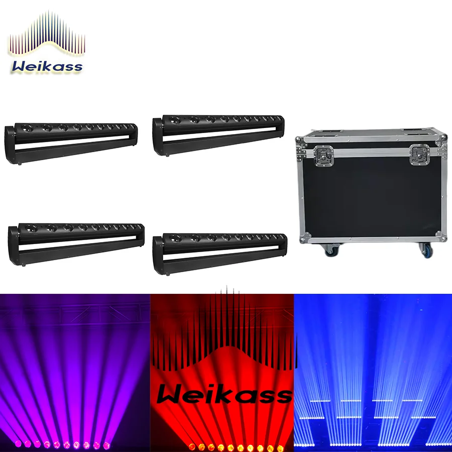 

4Pcs/Lot LED 10x40W RGBW 4in1 Beam Moving Head Light With Flightcase DMX512 DJ Disco Projector Bar Party KTV Christmas Effect