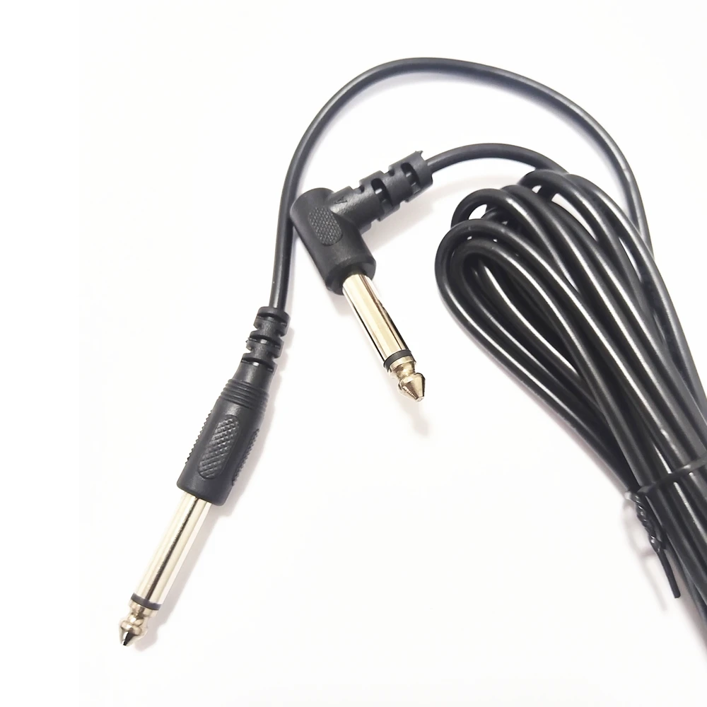 Kabel Penghubung Kabel Gitar untuk Gitar Listrik Bass Instrumen Keyboard Pengurang Kebisingan Kabel Audio 6.35Mm Colokan 3 M