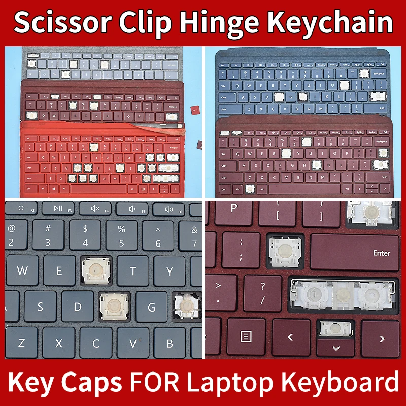 Replacement Keycap Key cap &Scissor Clip&Hinge For Microsoft Surface Pro 1/2/3/4/5/6 Laptop Keyboard KEY & Clips