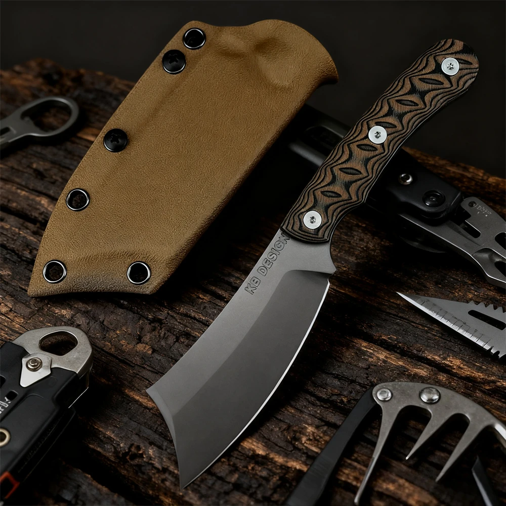 

Portable RMJ Fixed Blade Knife 8Cr13MoV Blade G10 Handle Tactical Hunting EDC Tools for Utility Outdoor Survival Straight Knife