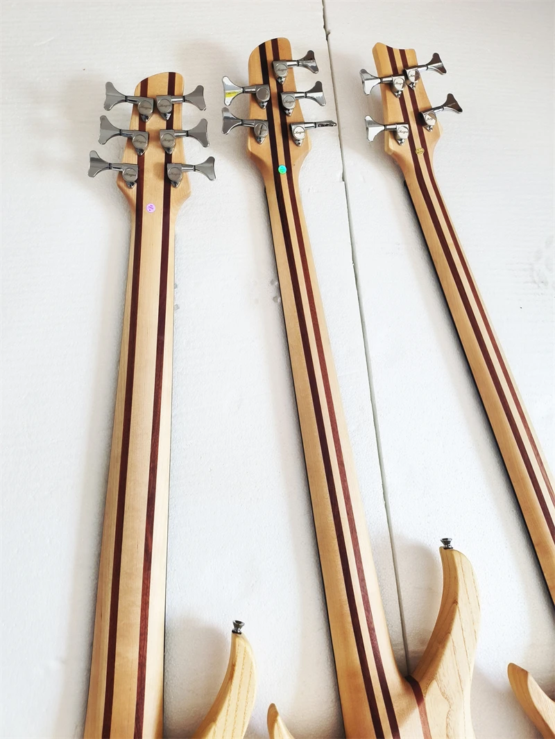 جيتار كهربائي مكون من 4 أوتار و5 أوتار و6 أوتار، رقبة عالية الجودة من خلال الجسم، باس كهربائي نشط