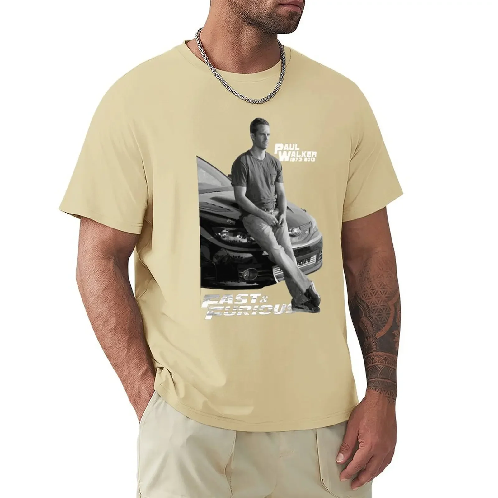 Paul Walker Street Racingss Fast N Furious T Shirt Harajuku Short Sleeve T-shirt 100% Cotton Graphics Tshirt Tops