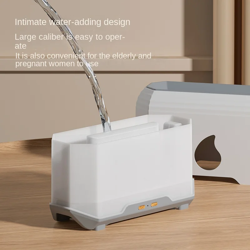 Humidificador de aire de llama, difusor ultrasónico de Aroma de aceite esencial con luz colorida, simulador de fuego, USB, novedad de 2024