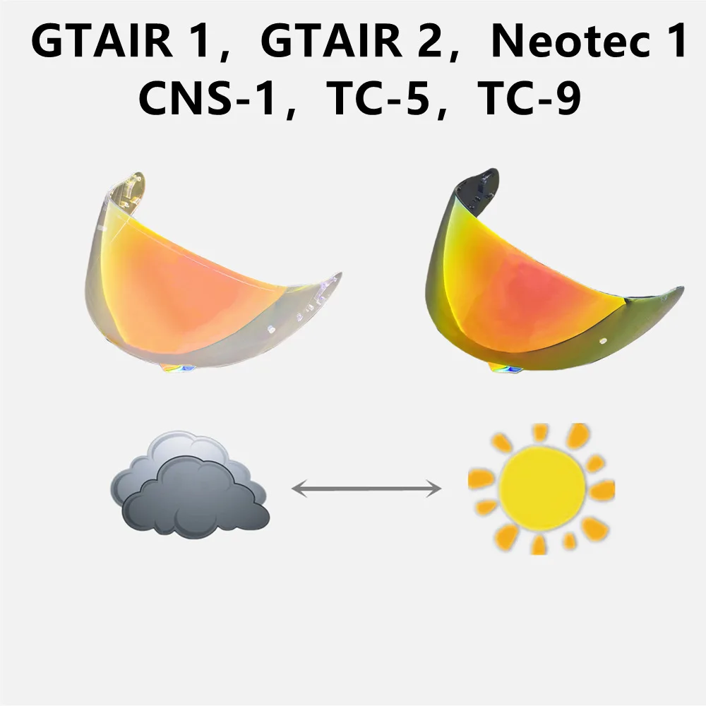 Helmet Visor for SHOEI GT Air Neotec CNS-1 TC-5 TC-9 GT Air 2 Helmets Shield Uv Cut Casco Moto Face Shield Visera Windshield - Image 2