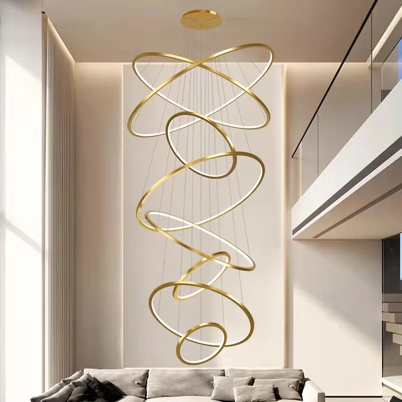 Nordic home decoration, stair chandelier, living room bedroom and dining room Pendant lights, ceiling light, indoor lighting