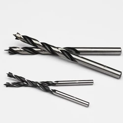 3/4/5/6/7/8/9/10/12/13/15/18-20mm Rubber Wood Woodworking Tool Straight Shank Twist Tricuspid Three Awl Brad Pointed Drill Bit
