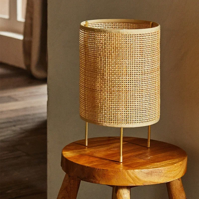 rattan arte artesanal lampada de mesa quarto estudo cama decoracao pequena luz da noite nordic criatividade decoracao para casa lampada cama 01