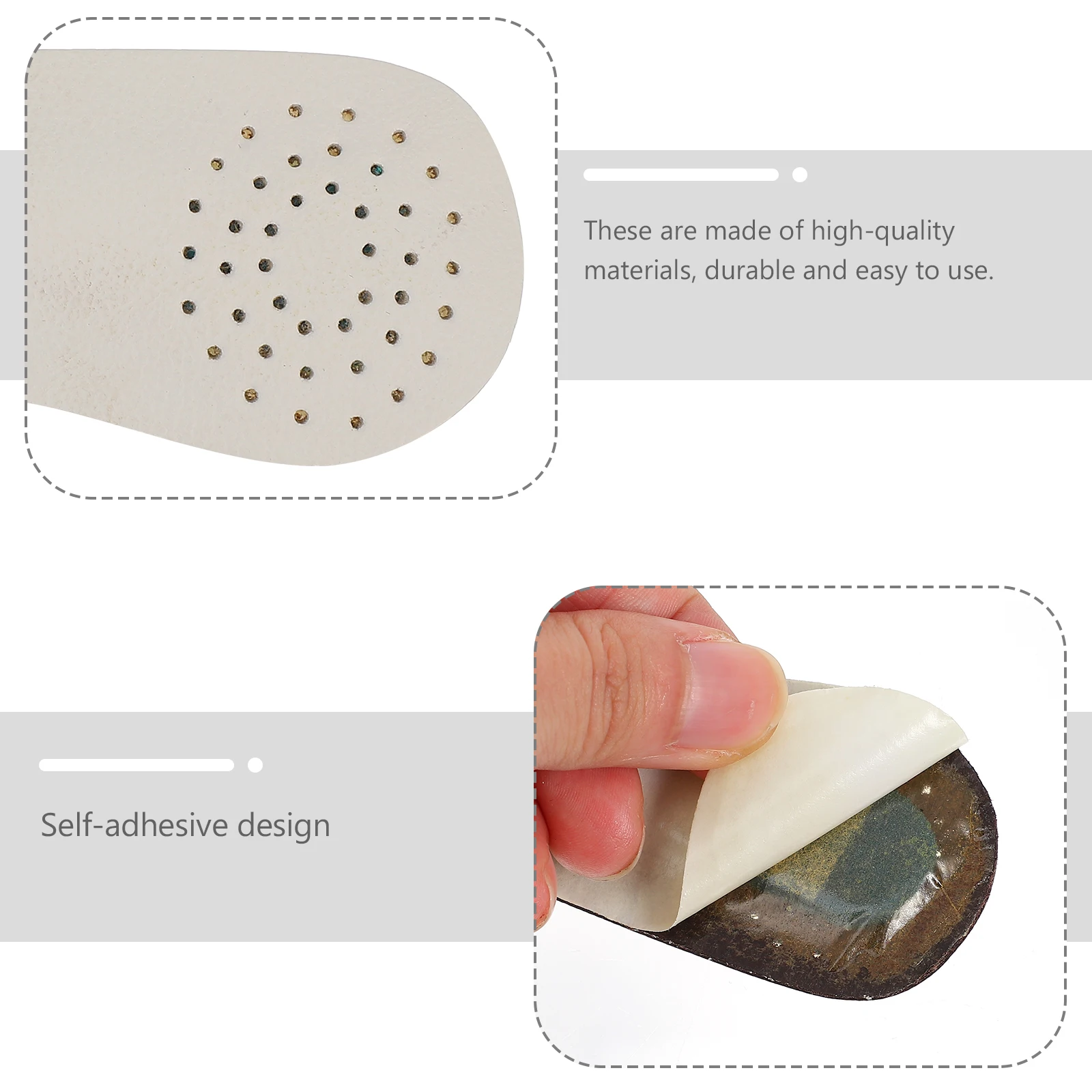 

Non-slip Stickers 3 Pairs Comfort Inserts Pad grip Anti-wear High-heeled Shoes Cowhide Thickened Pads Grips Heel Cushion