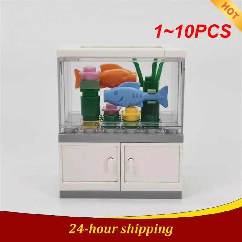 1~10PCS City Friend Furniture MOC Parts Tree Desk billiard Ball Sofa Wardrobe Bathroom Parts Building Block House Scenes