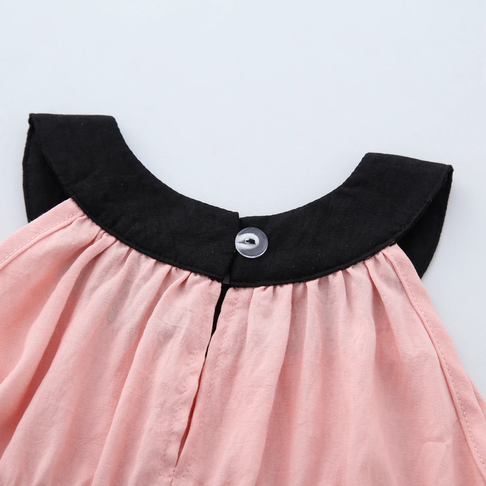 Humor Beer Zomermeisjesjurk Halterneck mouwloze zwarte strik Mode Casual Prinsessenjurk Kinderen Kinderkleding