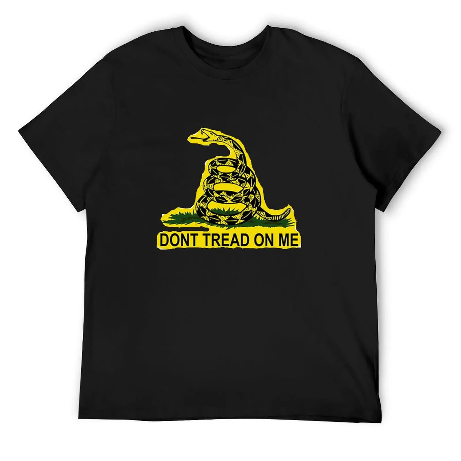 Don't Tread On Me Gadsden Flag American Flag T-Shirt oversized blacks plus sizes fruit of the loom mens t shirts