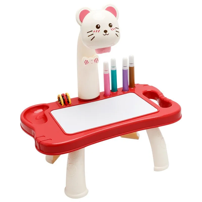 Smart Projector Kids Painting Table Set Projector Educational Toy Learn to Draw Play Set For Kids Children Painting Table Set
