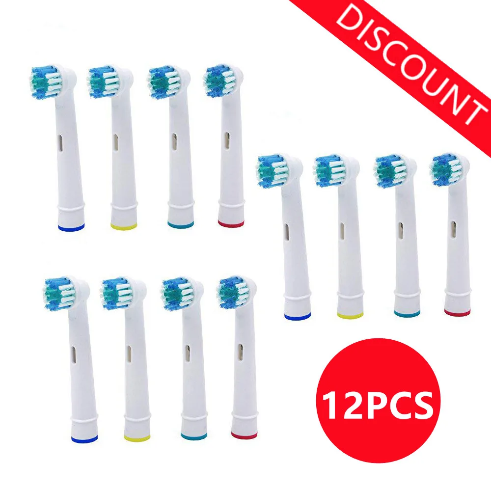 12×Replacement Brush Heads For Oral-B Electric Toothbrush Fit Advance Power/Pro Health/Triumph/3D Excel/Vitality Precision Clean