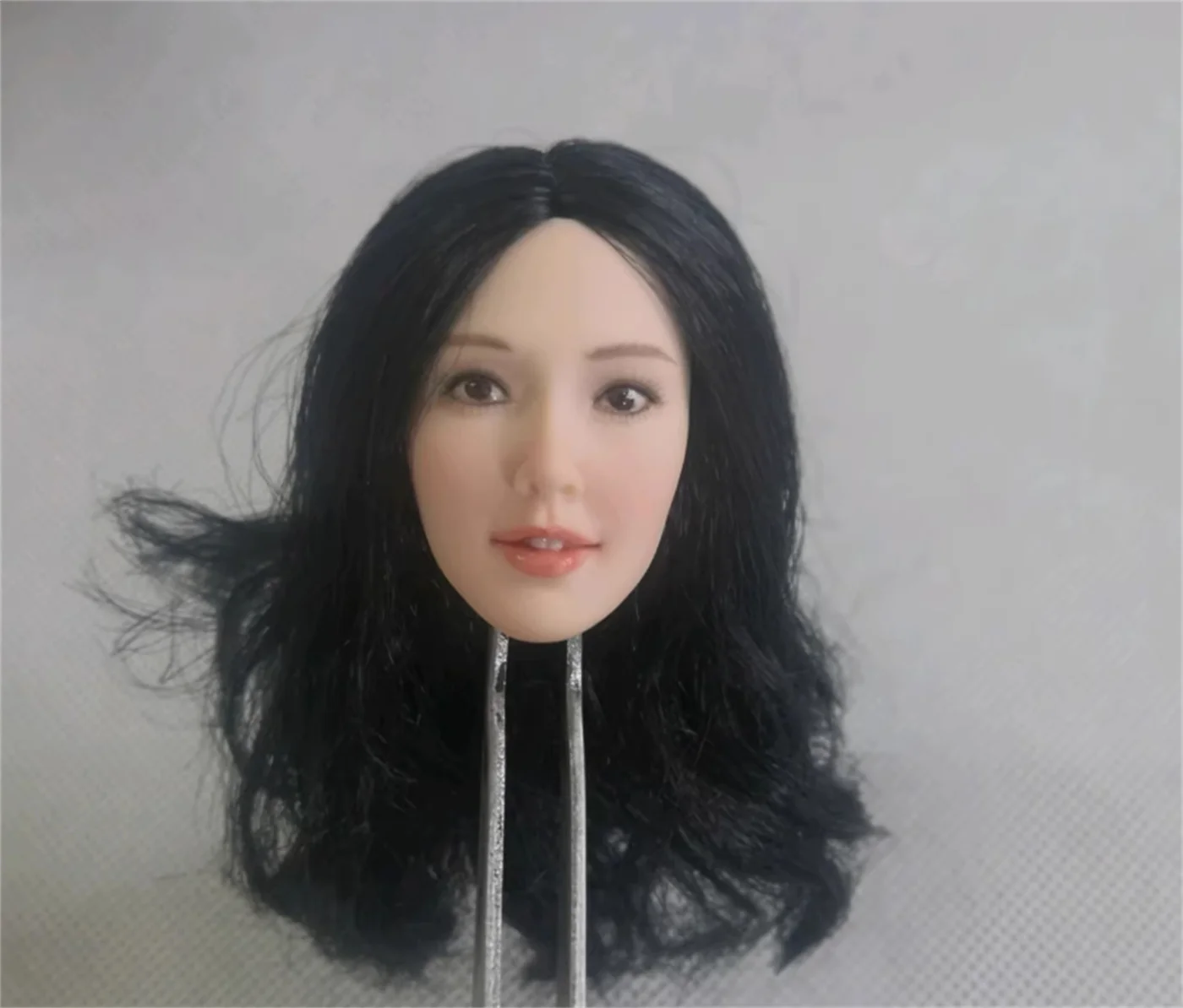 1/6 Asia Bellezza Espressione Testa Femminile Scolpire Capelli Piantati Per 12 pollici TBleague Phicen Action Figure Giocattoli di Modello