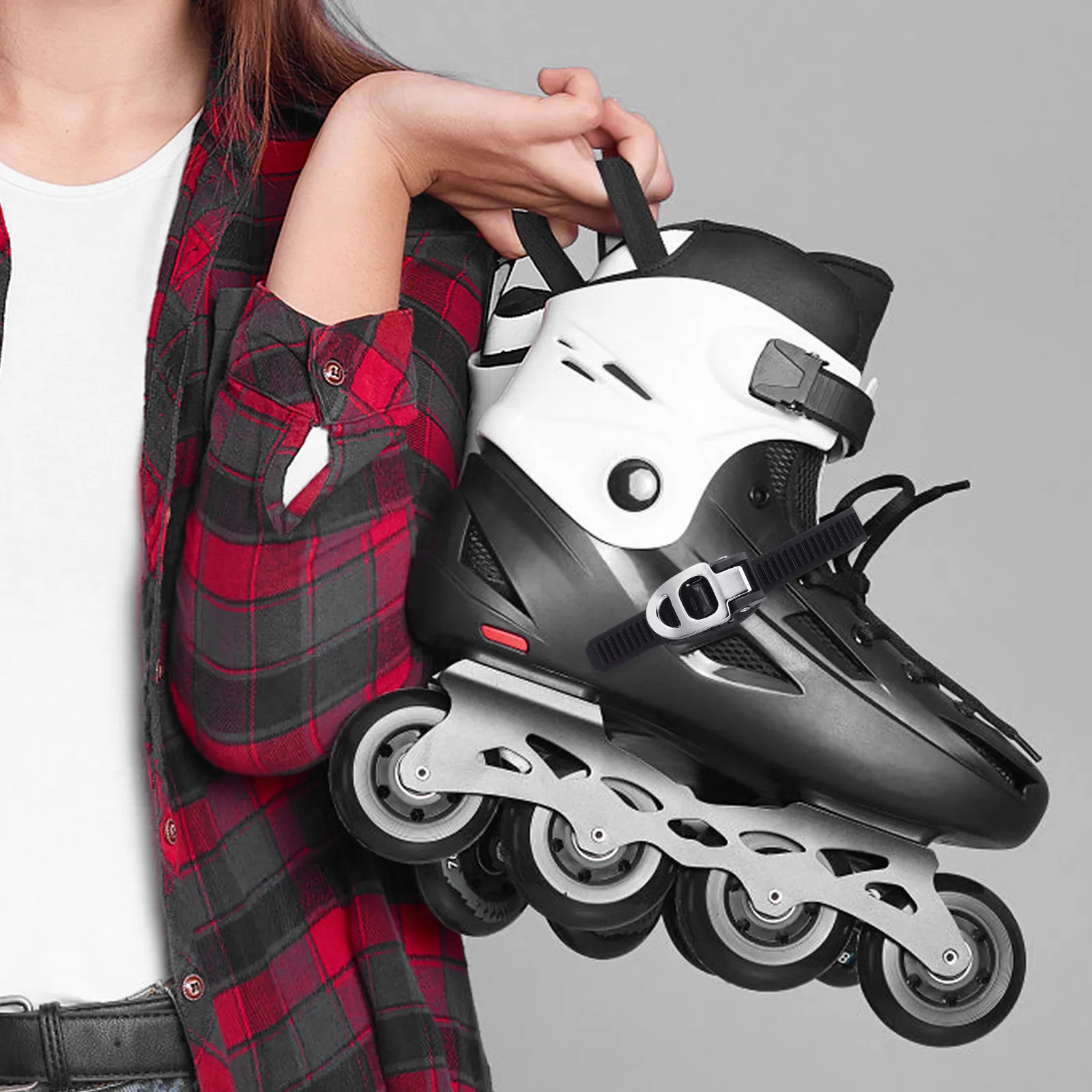 

2Pcs Roller Skates Supplies Skate Buckle and Strap High-Quality PP Material Replaceable Skating Shoes Strap for Stability