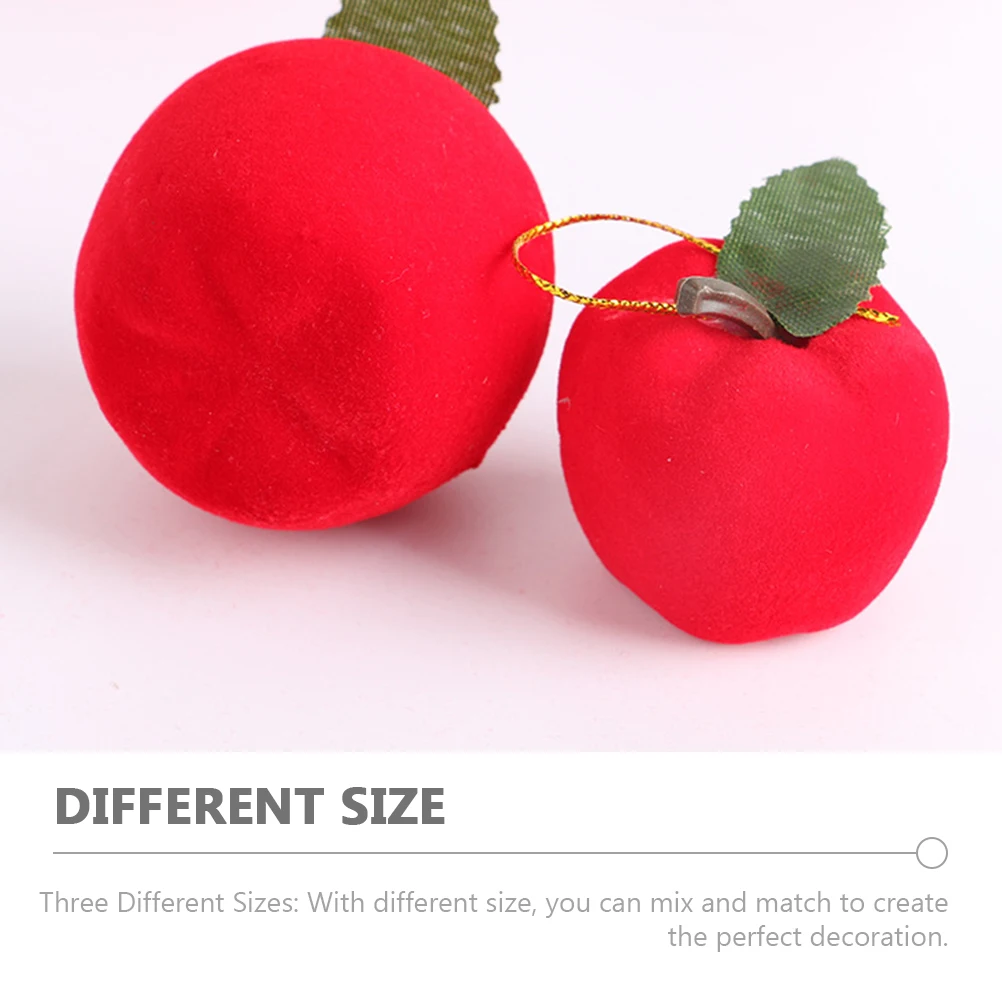 

36pcs Christmas Tree Ornaments Foam Red Apple Shaped 4cm 5cm 6cm Sizes Hanging Decor Xmas Party Home Wall Banner