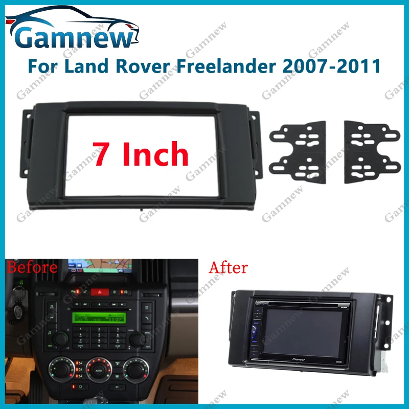 

7 Inch Car Frame Fascia Adapter Android Radio Dash Fitting Panel Kit For Land Rover Freelander Discovery 2007-2011