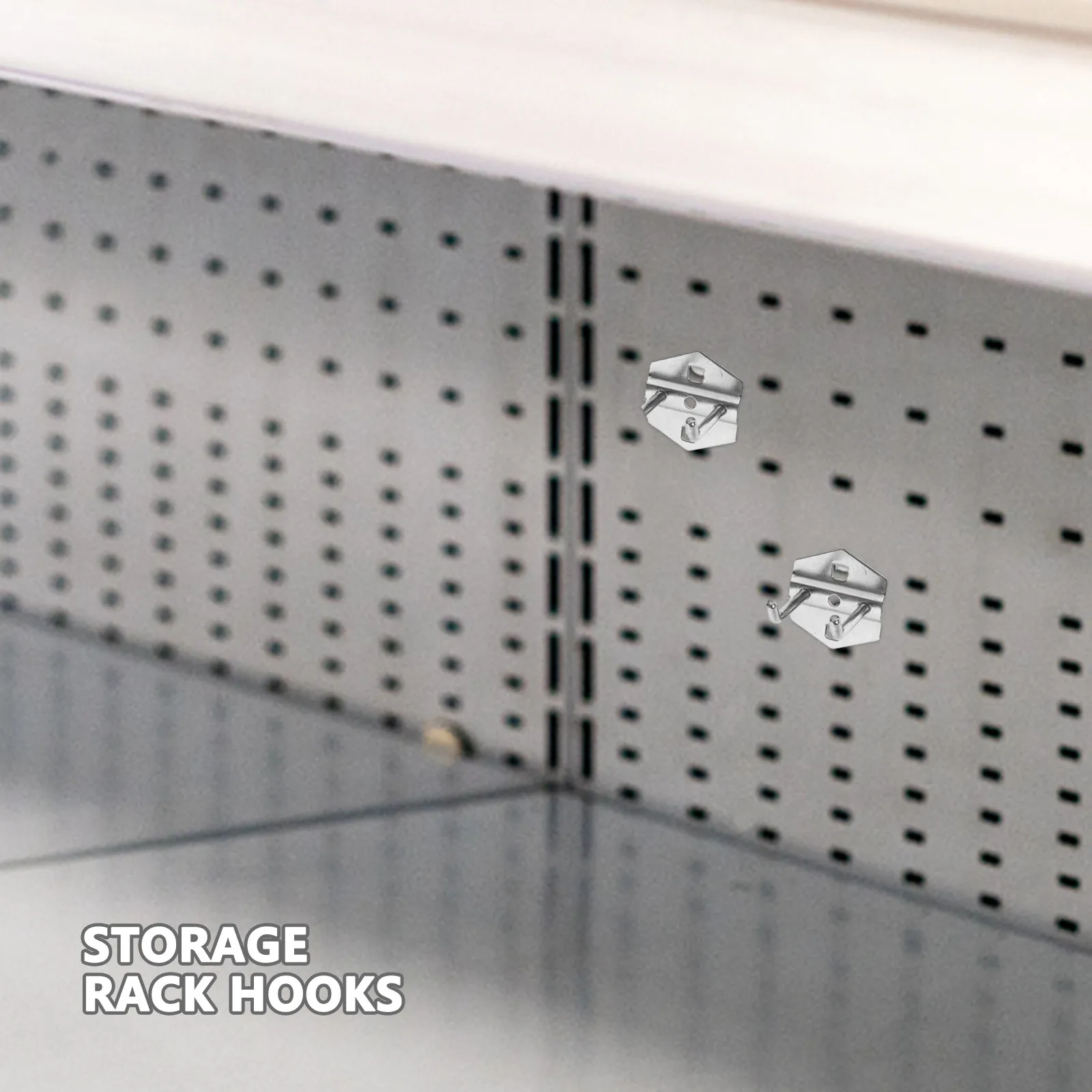 6Pcs Dual Incline Pegboard Hooks Strong Load Bearing Utility Hangers Ideal for Pegboard Wall Garage Workshop Home Office