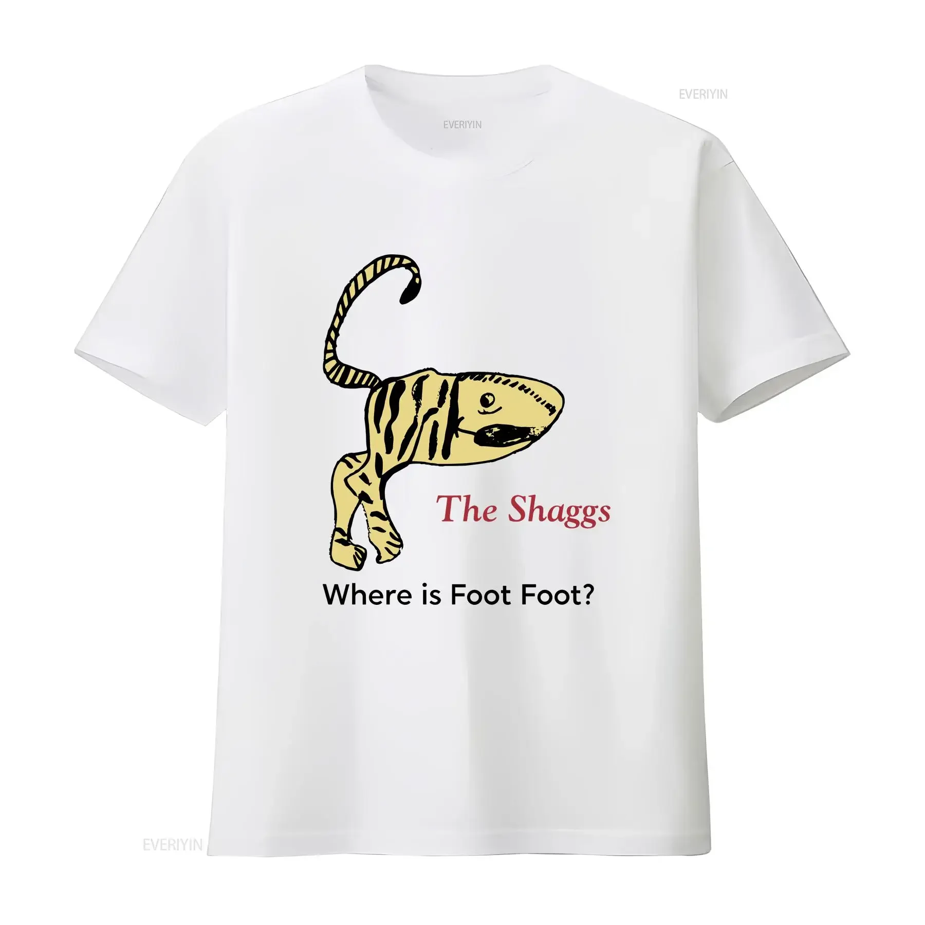 The Shaggs Where Is Foot T Shirt All Size S to 5XL LL776 vintage Washed Versatile Top For Everyday Wear Stylish homme Slightly