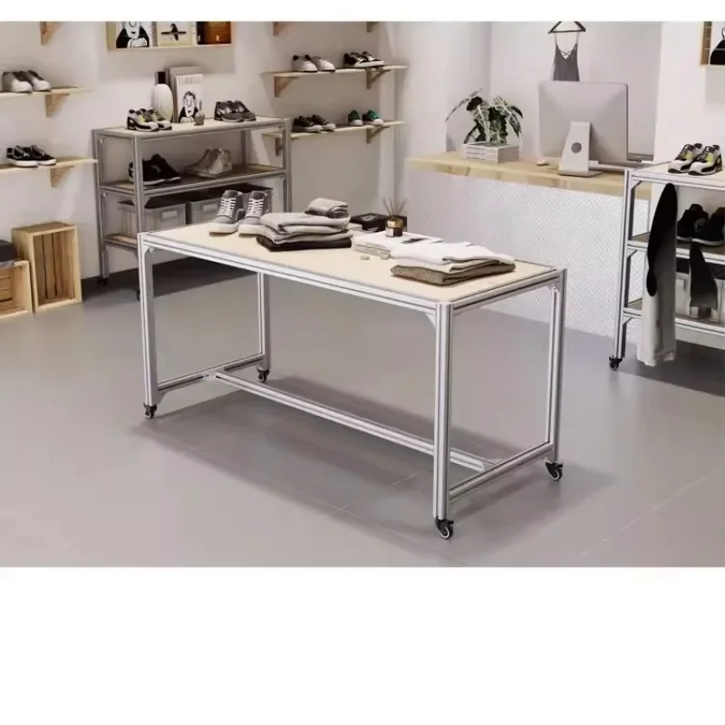 Clothing store display stand Aluminum profile movable table Accessories display water table