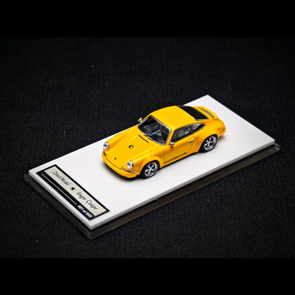 ZM Zincit modelo 1:64 Porsche 911 Singer Coupe DLS Borgoña Livery coche en miniatura de aleación colección de juguetes