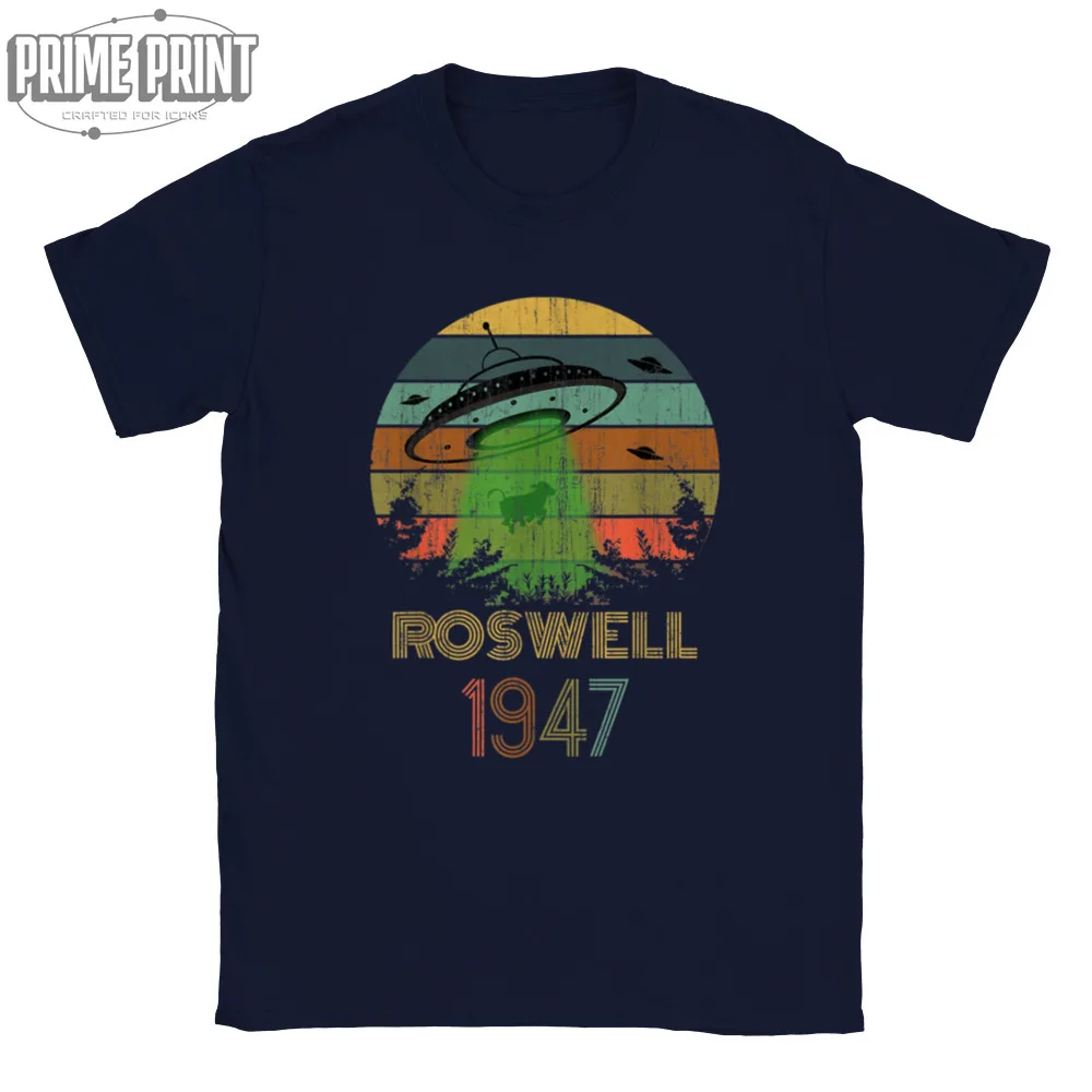 Roswell 1947 Et Area 51 Classic Unisex Crewneck T-Shirt Adult Regular Fit Crew Necked T-shirt Classic T-Shirt Men's clothing