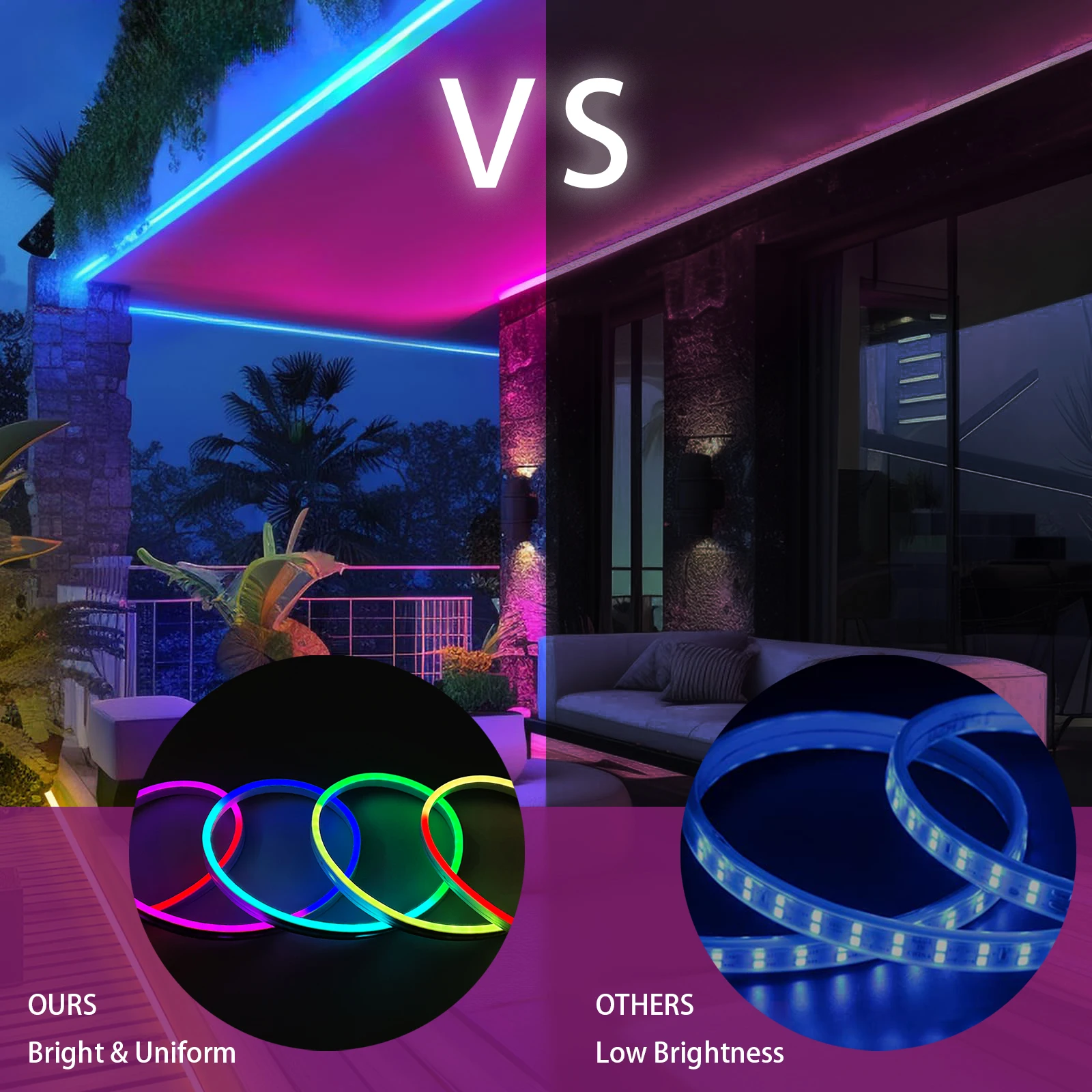 Symphony Neon Lights, Led Color-changing, Full-color Led, Diy Styling, Color Rgbic Music, Fantasy Horse Racing, Flowing Water and Other Effects,