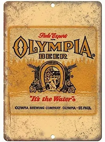 Olympia Beer St. Paul Mn Man Cave Décor Vintage Ad Vintage Metal Tin Signs Beer 8X12 Inches