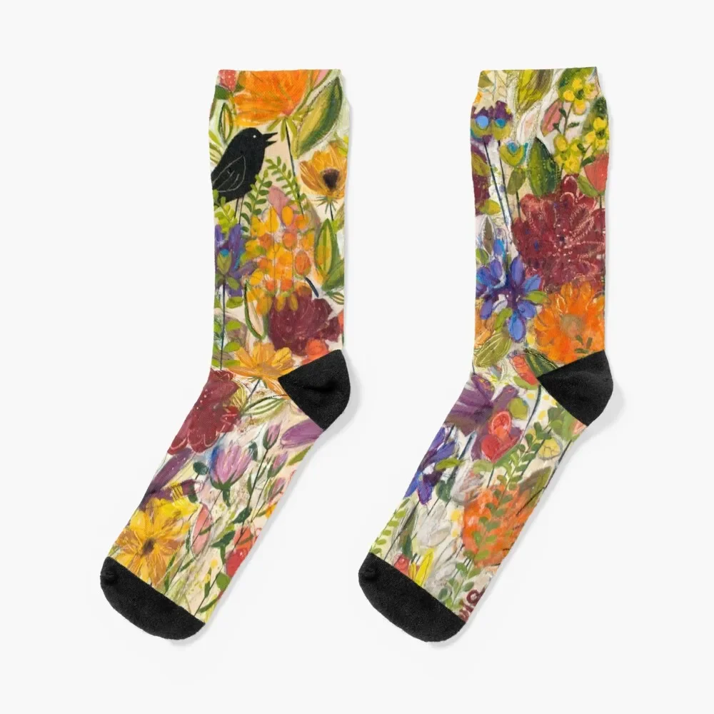 

On A Fine Summer Evening Socks crazy bright garter custom Socks Ladies Men's