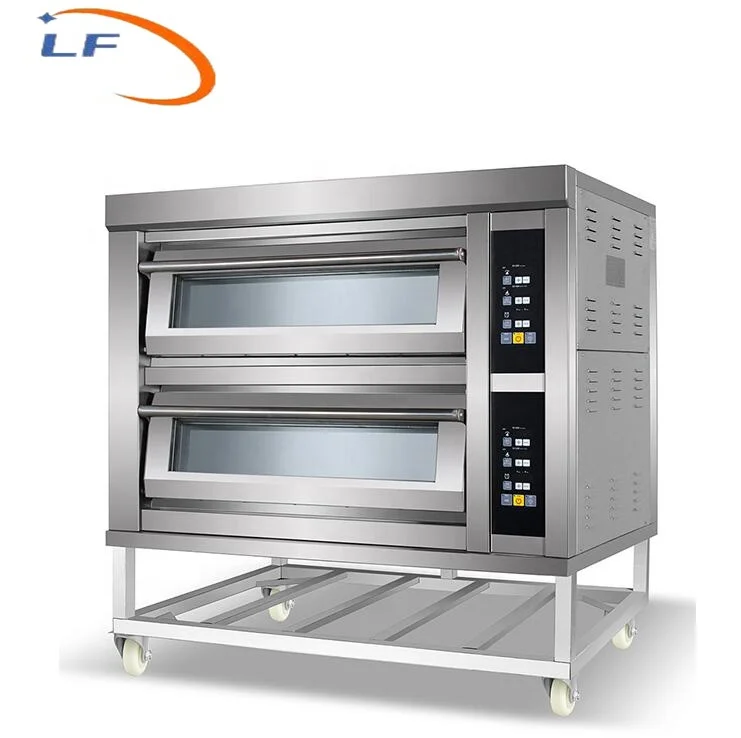 Bakery Equipment Bakery Single Double 2 Deck 4 Trays Gas Electric Deck Oven For Bread