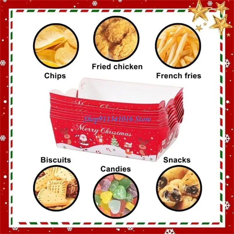 Seasonal Disposable Paper Trays Holiday Party Essential Serving Solution